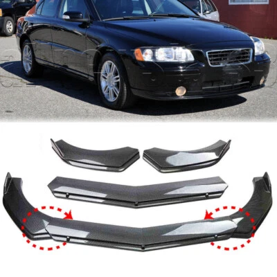 For Volvo S40 S60 S70 S80 Carbon Fiber Front Bumper Lip Spoiler Splitter Kit CAO Foto 1 de 4