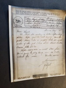 APO 141 ERLANGEN, GERMANY 1945 Censored Army Cover 57 SIGNAL AW V-MAIL letter - Picture 1 of 3
