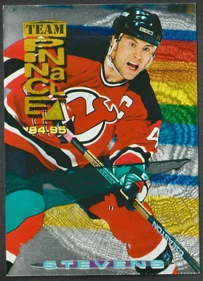 1994-95 Pinnacle Team Pinnacle TP5 Scott Stevens Paul Coffey Devils Red Wings - Image 1 of 4