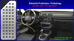 Reposapiés Alupedal reposapiés pedal Citroën C3 desde 2009 acero inoxidable - Imagen 1 de 1
