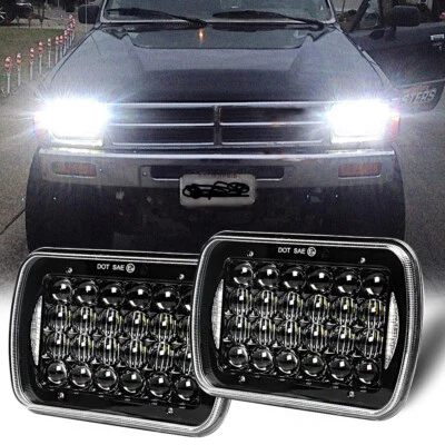 Par de faros LED DRL 5x7 7x6 para camioneta Toyota 82-1995 Tacoma 4Runner 84-1991 Foto 1 de 4