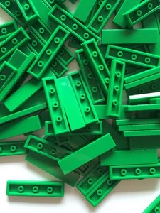 Lego Verde Acabado Suave Azulejos Planos 1x4 Edificios Modulares Ladrillos Nuevos 25 piezas - Imagen 1 de 2