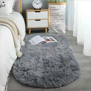 Oval Soft Plush Carpet for Living Room Bedroom Bedside Floor Mat Area Rugs Decor - Picture 1 of 40