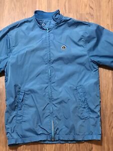 Volcom Men Jacket XL Blue Windbreaker Ermont Hooded Water Resistant Full Zip