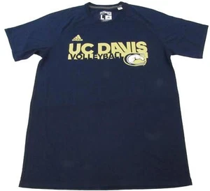 New-Minor-Flaw UC Davis Aggies Volleyball Mens Size L Adidas Climalite Shirt - Picture 1 of 7
