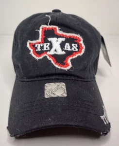 Premium Marke State of Texas Karte verstellbar schwarz Hut 100 % Baumwolle neu mit Etikett - Bild 1 von 12