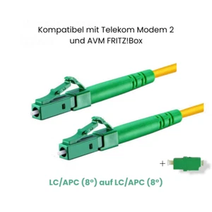 Glasfaserkabel LC/APC (8°) SIMPLEX gelb 0,2m-75m CONBIC® + FREE LC ADAPTER - Bild 1 von 8