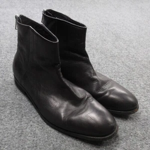 Paul Smith Boots Mens 12 Chelsea Back Zip Up Black Leather PS Ankle Shoes UK 11 - Picture 1 of 21