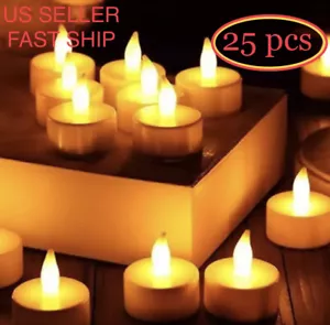 25x Luci da tè a led con candele tremolanti a batteria senza fiamma - Foto 1 di 8