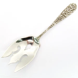 VINTAGE STERLING SILVER STIEFF ROSE SOLID SALAD SERVING FORK 8'' .925 PRE-OWNED - Picture 1 of 5