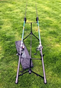 Angelset Forellensee 2 Forellenruten 2,70m 2 Rollen Rod Pod 2 elek Bissanzeiger - Bild 1 von 6