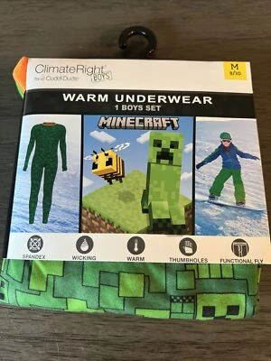 ClimateRight de Cuddl Duds Niños Minecraft Ropa Interior Cálida Talla M 8/10 ¡NUEVO! Foto 1 de 3