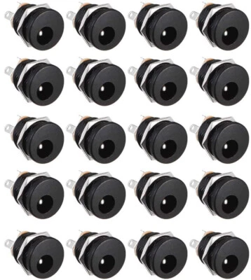 20Pcs DC-022 5.5 X 2.1mm Panel Mount 3Pin DC Power Female Jack Socket Connectors - Image 1 of 2