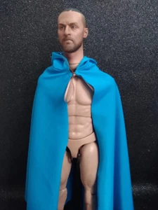 1/6 Scale Light Blue Cape Cloak Model FOR 12" HT DAM Male Body Doll - Picture 1 of 5