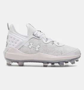 Botines de béisbol Under Armour Harper 8 Elite TPU para hombre blancos/blancos (3026591-100) - Imagen 1 de 17
