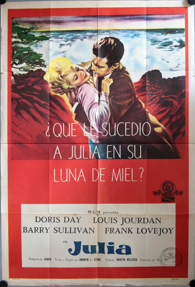 Mord in den Wolken Filmposter ARGENTINIEN Julie Doris Day, Louis Jourdan Lovejoy - Bild 1 von 1