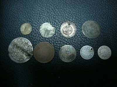 VERY RARE! OTTOMAN EMPIRE LOT OF 9 COINS INCLUDING SILVER PERIOD 1731 - 1904 y. - Image 1 of 2