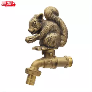 Brass Garden Tap Squiree Spigot Faucet Yard Vintage Water Home Decor Outdoor - Picture 1 of 1