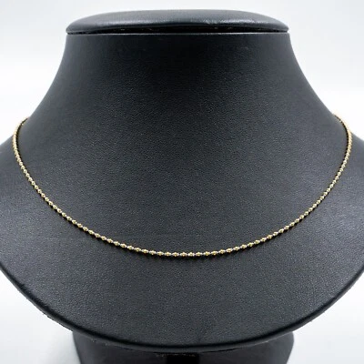 16.5" 18k White & Yellow Gold 1mm thick Necklace - Image 1 of 4