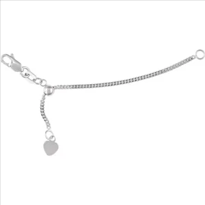 Collar Extensor de Cadena de 3" 10k 1.4mm Borde Oro Blanco Borde - Imagen 1 de 3