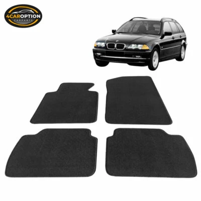 99-06 E46 M3 Floor Mats Carpet Front & Rear Nylon Black 4PC FOR: (BMW) Foto 1 de 4