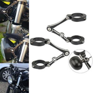 2PCS Motorcycle Headlight Mount Brackets Clamps For Harley 39mm/41mm Fork Tube q - Picture 1 of 7