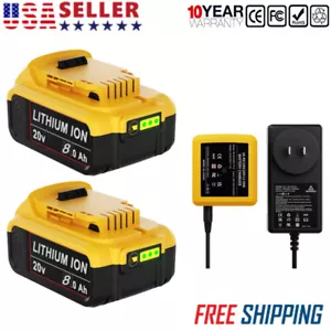 NEW 2Pack For DeWalt 20V Max XR 8.0AH Lithium Ion Battery DCB206 DCB205 DCB201 - Picture 1 of 22