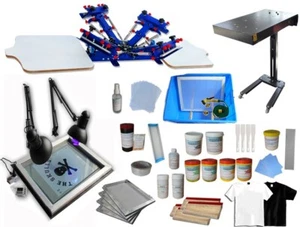 Kit Sérigraphie 4Color 2Station avec Sèche Flash & Kit Matériaux & Unité d'Exposition - Photo 1 sur 5