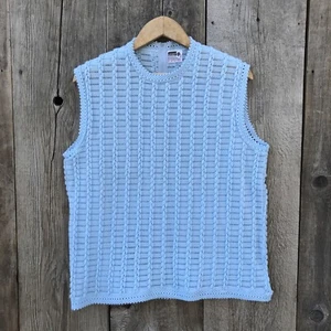 Vintage 1970s Sleeveless Knit Top Montgomery Ward Made in Japan, 42 XL - Picture 1 of 5