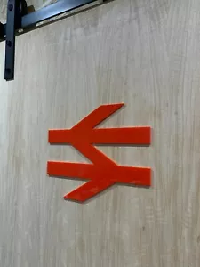 3mm Thick Acrylic Large British Rail Logo Sign - Train Signage - BR - Train room - Foto 1 di 4