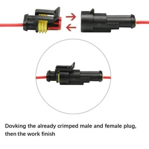 30Set 1/2/3/4/5/6 Pin Way Wire harness Waterproof Male Female Car Plug Connector - Picture 1 of 12