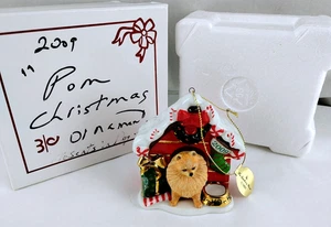 Danbury Mint 2009 Pomeranian - Home for Holidays Annual Ornament mit Box & Etikett - Bild 1 von 9