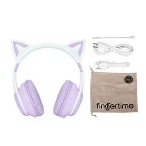 Wireless Cat Ear Bluetooth Gaming Headphones with Detachable Microphone  - Picture 1 of 8