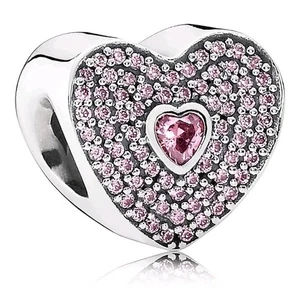 Pandora Sparkling Heart Sweetheart Charm S925ale - Picture 1 of 5