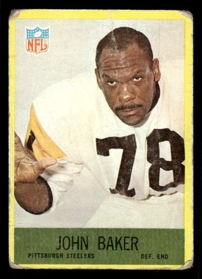 1967 PHILADELPHIA JOHN BAKER 147 POOR FOOTBALL PITTSBURGH STEELERS - Image 1 of 2