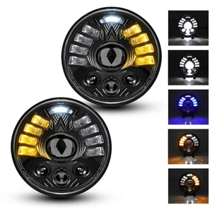 For BMW 325is 1987-1991 2pcs 5.75"INCH 5-3/4 Round LED Headlights Hi/Lo Beam DRL - Picture 1 of 11