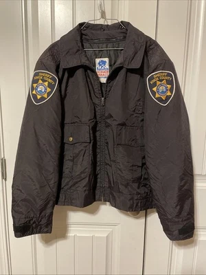 Vtg Horace Small Knox Co Tennessee Sheriff Bomber Jacket, Men’s 46R & Liner - Image 1 of 4