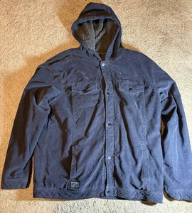 Chaqueta Quicksilver Hombre XXL Pana con Forro Sherpa Bolsillos con Capucha Informal - Imagen 1 de 8