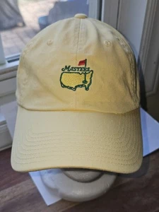 Masters American Needle Golf Hat Cap Strap Back Yellow Adjustable Ribbon Strap - Bild 1 von 7
