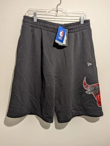 New Era Mens NBA Chicago Bulls Basketball Jogging Sweat Shorts Black Size Large - Picture 1 of 7