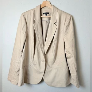 Blazer Lane Bryant caqui botón único talla 24 nuevo sin etiquetas - Imagen 1 de 5