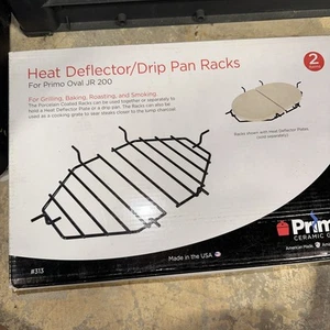 2/PK OVAL JR 200 ESTANTE DEFLECTOR DE CALOR #313 estante de bandeja de goteo parrillas de cerámica Primo - Imagen 1 de 1