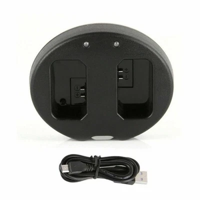 Black Dual Channel Battery Charger For SONY NP-FW50 NEX 7 5 5T 5N 3 A5000 A6300 — 第 1/4 张图片