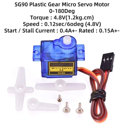 SG90 9g 180º Micro Servomotor Kunststoff Metall Getriebe für RC Cars - Bild 1 von 4