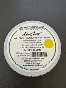 NewCera Sculpturing Wax ASH Free Yellow (Keyston Dental #1911505) - Picture 1 of 2