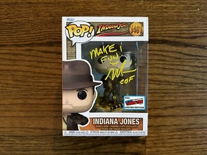Funko Pop! Indiana Jones NYCC 2023 Official Sticker #1401 Signed By: Mike Becker - Picture 1 of 6