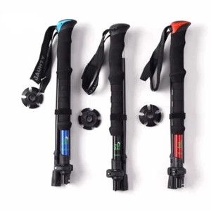 Nordic Walking Telescopic Stick Poles Anti-Shock Trekking Hiking Pole Folding US - Picture 1 of 12