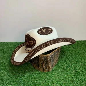 Kid's Mexican Handmade White Western Cowboy Hat Sombrero Vaquero Mexicano Rodeo - Picture 1 of 12
