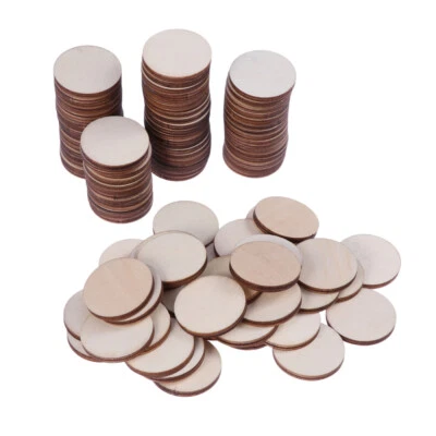 100 piezas hágalo usted mismo rebanadas de madera círculos de madera para manualidades etiquetas de adornos de madera artesanía de madera Foto 1 de 4