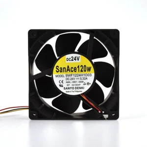 Cooling fan 9WF1224H1D03 for Sanyo double ball bearing Cooler 24V 120*120*38mm - Afbeelding 1 van 10